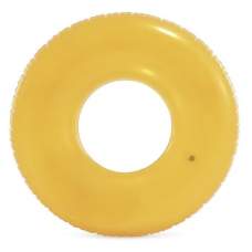 Intex 59260-orange, надувной круг прозрачный Оранжевый. 76см, от 8л