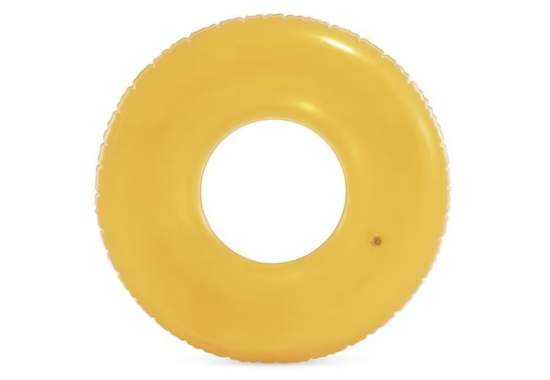 Intex 59260-orange, надувной круг прозрачный Оранжевый. 76см, от 8л