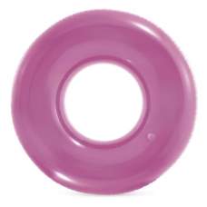 Intex 59260-violet, надувной круг прозрачный Фиолетовый. 76см, от 8л