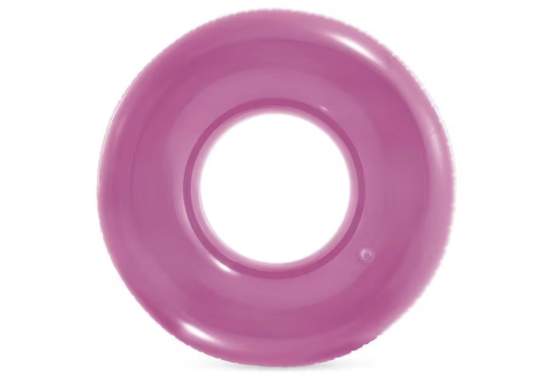 Intex 59260-violet, надувной круг прозрачный Фиолетовый. 76см, от 8л