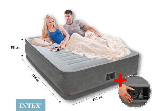 Intex 64418-utsenka, надувная кровать 203 x 152 x 56 см. Уценка