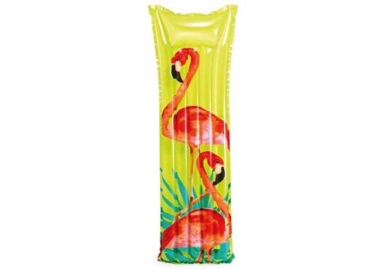 Intex 59720-flamingo, надувной матрас для плавания. Фламинго, 183x69см