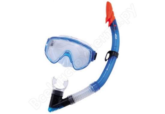 Bestway 24004-blue, набір для плавання, маска і трубка, від 14 років. Блакитний