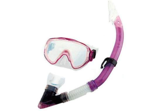 Bestway 24004-violet, набор для плавания, маска и трубка, от 14 лет. Фиолетовая