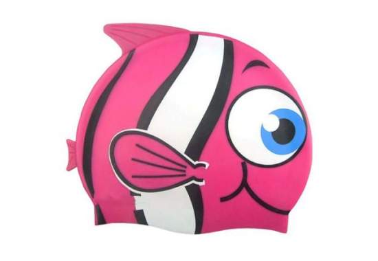 Bestway 26025-pink, шапочка для плавання. Рибка, від 3 років. Трояндовий