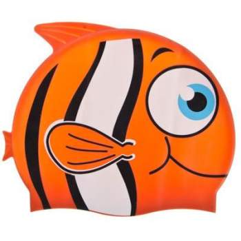 Bestway 26025-orange, шапочка для плавання. Рибка, від 3 років. Оранжевий