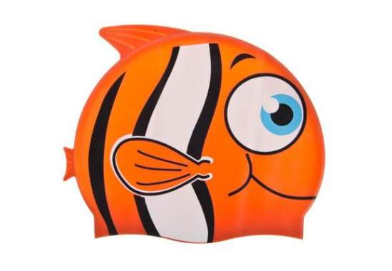Bestway 26025-orange, шапочка для плавания. Рыбка, от 3 лет. Оранжевая