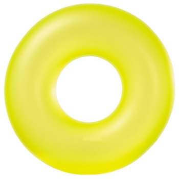 Intex 59262-yellow, надувний круг неоновий. Жовтий. 91см, від 9р