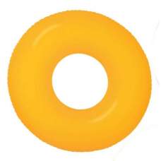 Intex 59262-orange, надувной круг неоновый Оранжевый. 91см, от 9л