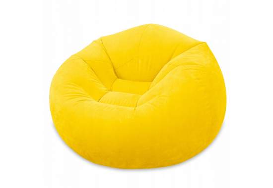 Intex 68569-yellow, надувное кресло 107 x 104 x 69 см, желтое