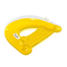 Intex 58859-yellow, надувне пляжне крісло для плавання. Жовте