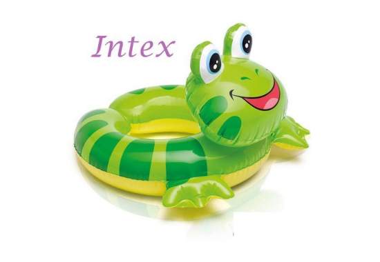 Intex 59220-F, надувной круг Лягушка, 3-6л