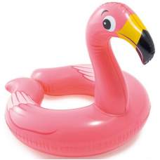Intex 59220-flamingo, надувной круг Фламинго, 76x55см 3-6л
