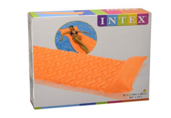 Intex 58807-orange, надувной матрас для плавания 229х86см. Розовый