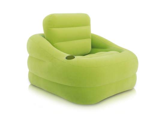Intex 68586, надувное кресло, зеленое 97 x 107 x 71 см
