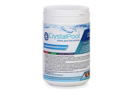 Crystal Pool 2101, Quick Chlorine Tablets. Швидкий Хлор, 1кг