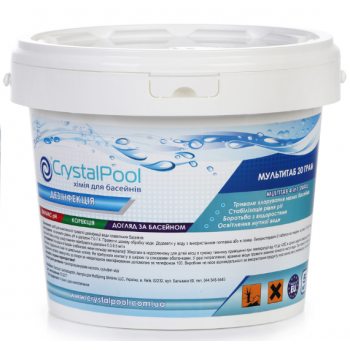 Crystal Pool 2505, MultiTab 4-in-1 Small. Мультитаб. Маленькие таблетки (хлор, альгицид, коагулянт, рН), 5кг