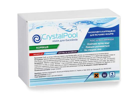 Crystal Pool 5201, Floc Ultra Cartridge. Коагулянт. Гранули, 1кг