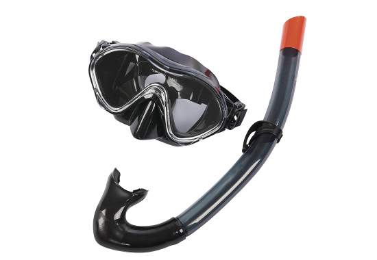 Bestway 24014-black, набор для плавания, маска и трубка, от 14 лет. Черная