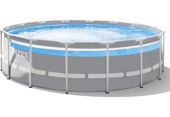 Intex 26730, каркасный бассейн 488 x 122 см Prism Frame ClearView Pool с панорамным окном