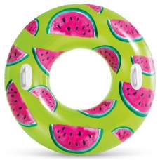 Intex 56261-watermelon, надувной круг Арбуз. 107см, от 9л