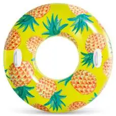 Intex 56261-pineapple, надувной круг Ананас. 107см, от 9л
