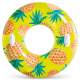Intex 56261-pineapple, надувной круг Ананас. 107см, от 9л