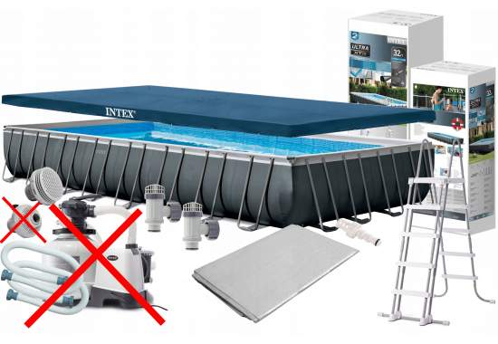 Intex 26374-1 New, каркасный бассейн 975 x 488 x 132 см Ultra XTR Rectangular Frame Pool (без насос-фильтра)