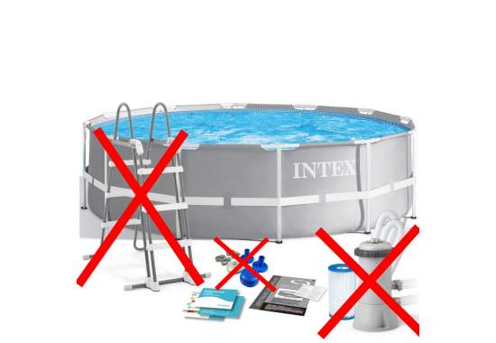 Intex 26718-0 New, каркасний басейн 366 x 122 см Prism Frame Pool (без насос-фільтра, без драбини)