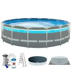 Intex 26722, каркасний басейн 427 x 107 см Prism Frame ClearView Pool з панорамним вікном