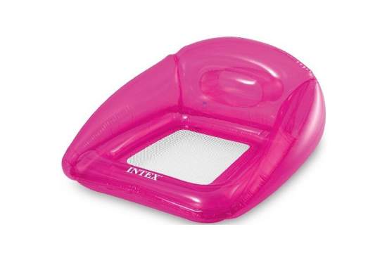 Intex 56802-pink, надувне плотик-крісло, 104x102 см. Рожевий