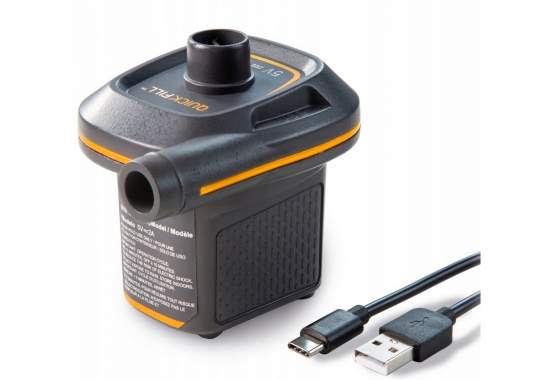 Intex 66635, электрический насос от USB-зарядки и Powerbank