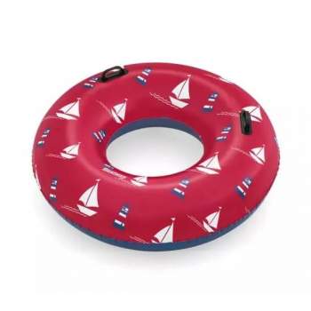 Bestway 36353-red, надувной круг Морское плавание. Красный, 119см, от 12л