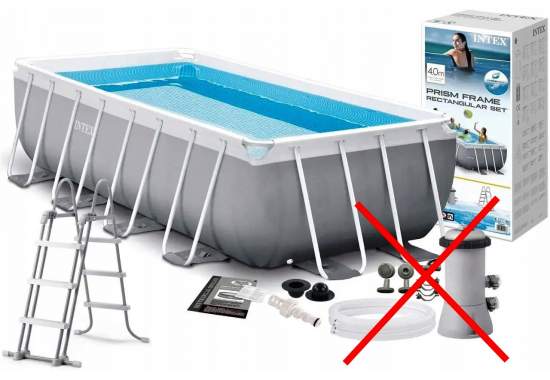 Intex 26788-1 New, каркасный бассейн 400 x 200 x 100 см Prism Frame Rectangular Pool (без насос-фильтра)