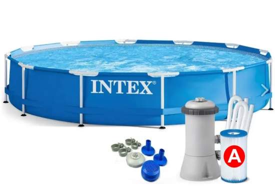 Intex 28212, каркасный бассейн 366 x 76 см Metal Frame Pool