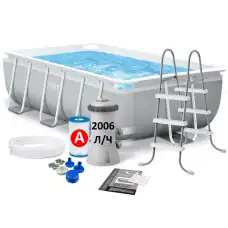 Intex 26784, каркасний басейн 300 x 175 x 80 см Prism Frame Rectangular Pool