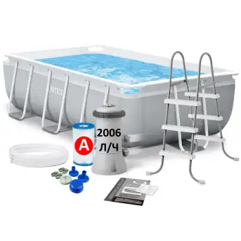 Intex 26784, каркасний басейн 300 x 175 x 80 см Prism Frame Rectangular Pool
