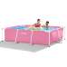 Intex 28266, каркасный бассейн 220 x 150 x 60 см Pink Rectangular Frame Pool