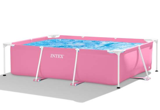 Intex 28266, каркасний басейн 220 x 150 x 60 см PINK RECTANGULAR FRAME POOL
