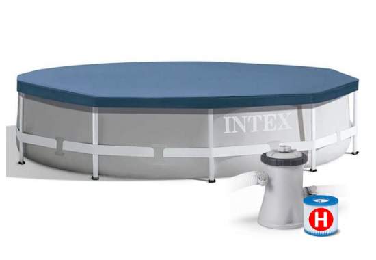 Intex 26702-3 New, каркасний басейн 305 x 76 см (в комплекті з тентом 28030)