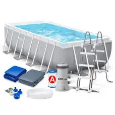 Intex 26792, каркасный бассейн 488 x 244 x 107 см Prism Rectangular Frame Pool Intex 26792, каркасный бассейн 488 x 244 x 107 см Prism Rectangular Frame Pool