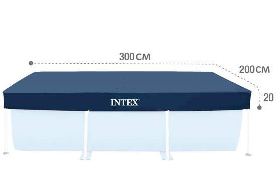 Intex 28038, тент для прямокутного басейну, 300х200см