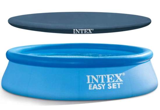 Intex 28110-3 New, надувний басейн 244 x 76 см Easy Set (в комплекті з тентом 28020)
