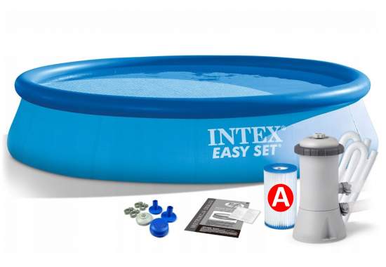 Intex 28132, надувний басейн Easy Set 366x76 см з насосом