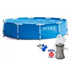 Intex 28202, каркасный бассейн 305 x 76 см Metal Frame Pool