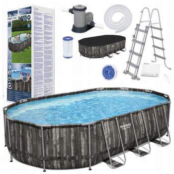 Bestway 5611R, каркасный бассейн 610 x 366 x 122 см Power Steel Oval