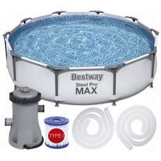 Bestway 56408, каркасний басейн 305 x 76 см Steel Pro Frame Pool (intex 28202)