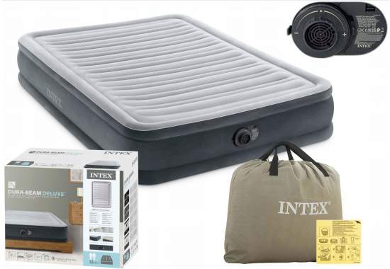 Intex 67768, надувная кровать 191 x 137 x 33 см COMFORT-PLUSH