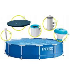 Intex 28214AD, каркасный бассейн 366 x 84 см Metal Frame Pool