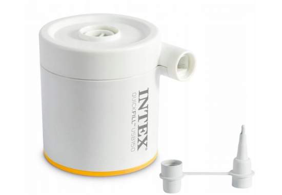 Intex 66616, электрический насос от USB-зарядки и Powerbank (150л/мин)